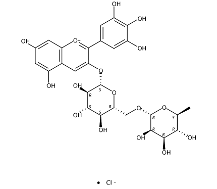 氯化飞燕草素-3-O-芸香糖苷 CAS号：15674-58-5 中药对照品标准品