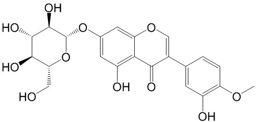 红车轴草素-7-O-β-D-吡喃葡糖苷  CAS号：36191-03-4 中药对照品