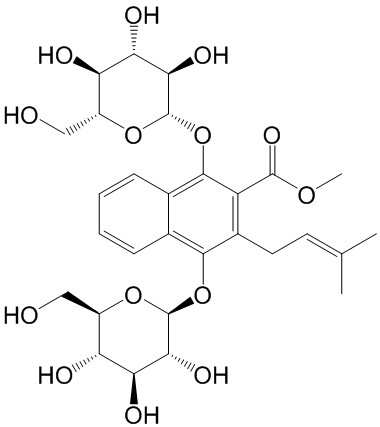 1,4-二羟基-3-异戊烯基-2-萘酸甲酯双葡萄糖苷  90685-26-0