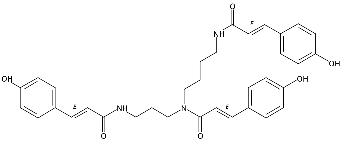 N1,N5,N10-Tri-p-coumaroylspermidine  CAS号：131086-78-7 中药对照品