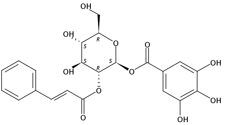 2-O-肉桂酰基-1-O-没食子酰基-β-D-葡萄糖苷 CAS号：791836-69-6