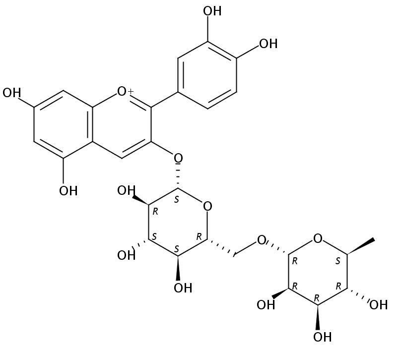 矢车菊素-3-芸香糖苷 CAS：28338-59-2 中药对照品标准品