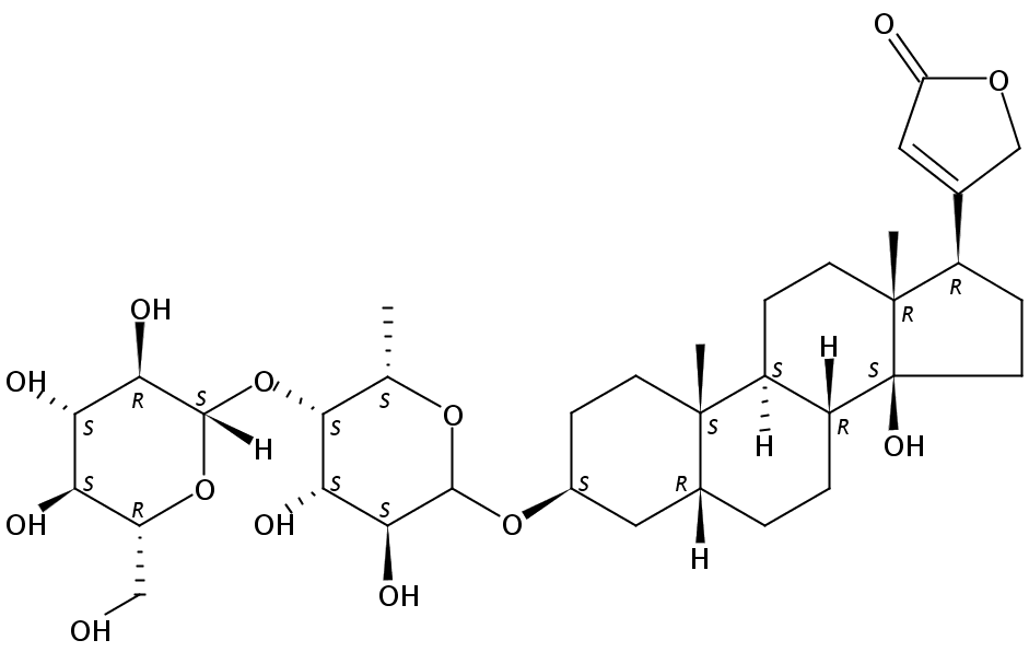 洋地黄毒苷元葡萄糖基岩藻糖苷 CAS：2446-63-1 中药对照品