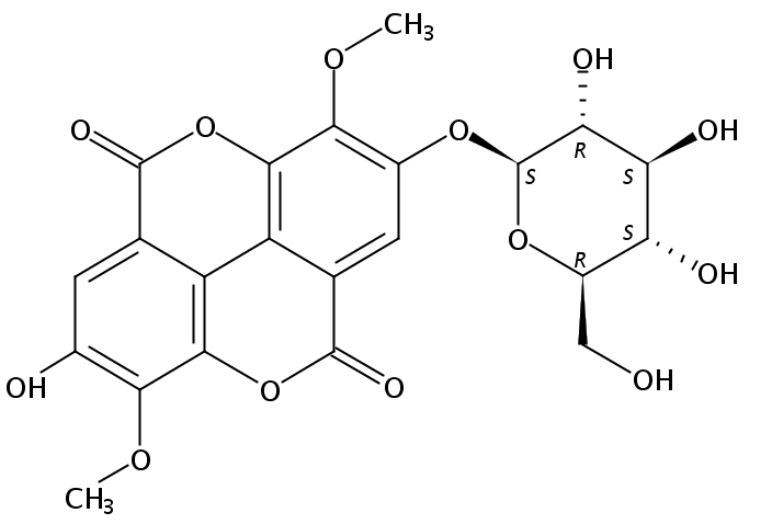 3,3'-二甲基鞣花酸-4'-O-葡萄糖苷   CAS：51803-68-0  中药对照品