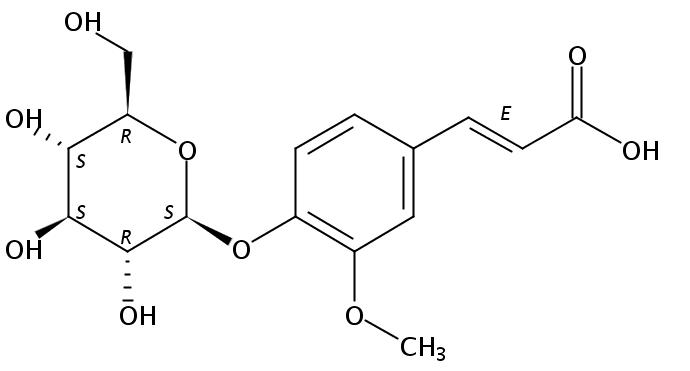 (E)-阿魏酸-4-O-葡萄糖苷 | CAS No： 117405-51-3 对照品 标准品