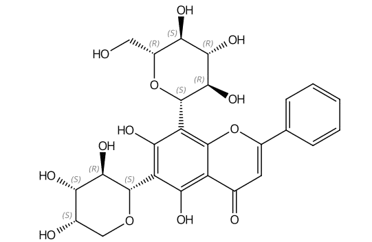 白杨素6-C-阿拉伯糖8-C-葡萄糖苷 | CAS No： 185145-33-9对照品