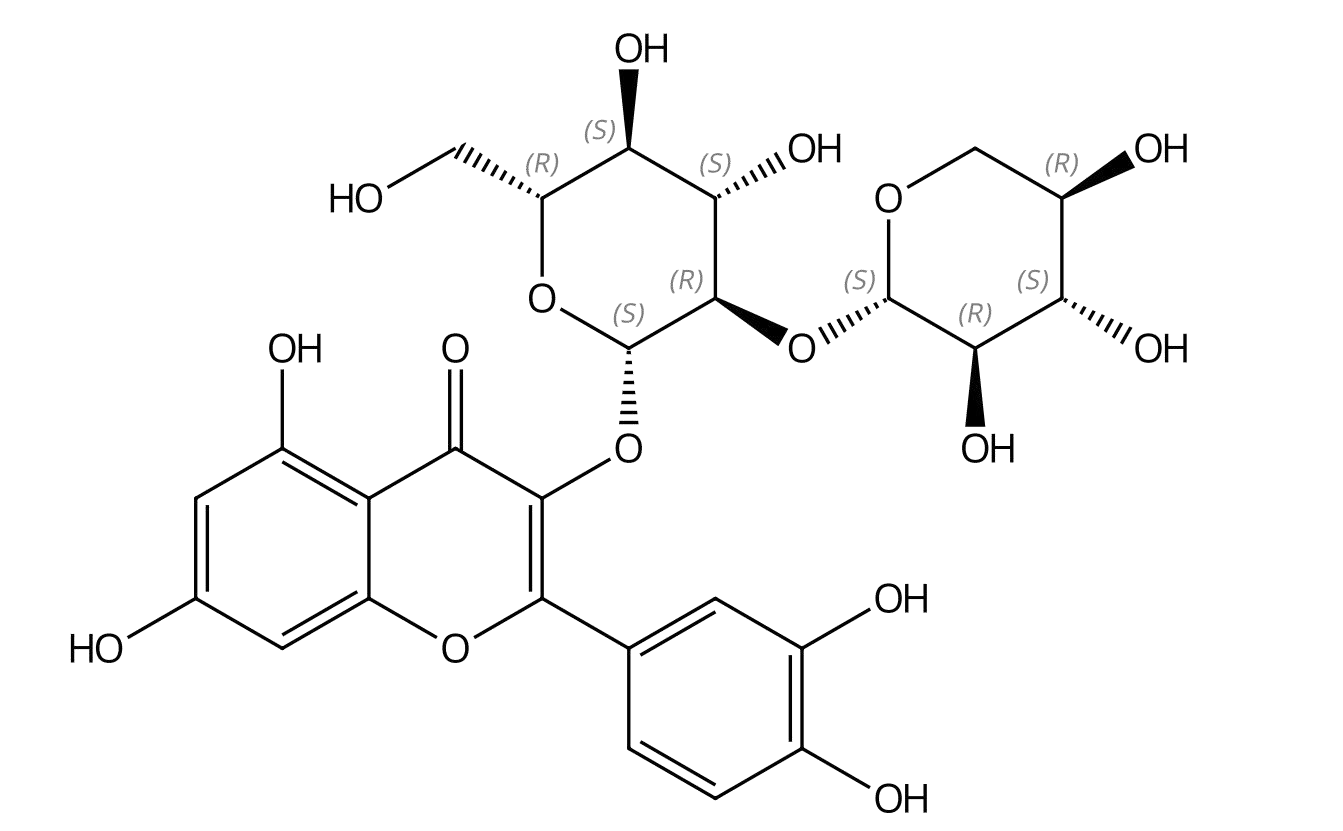 槲皮素-3-O-桑布双糖苷 | CAS No.83048-35-5