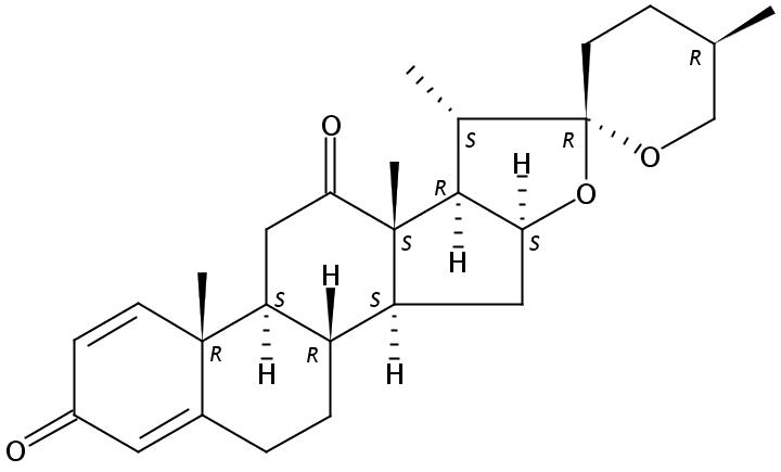 Spirosta-1,4-diene-3,12-dione, (25R)- | CAS No.50888-49-8