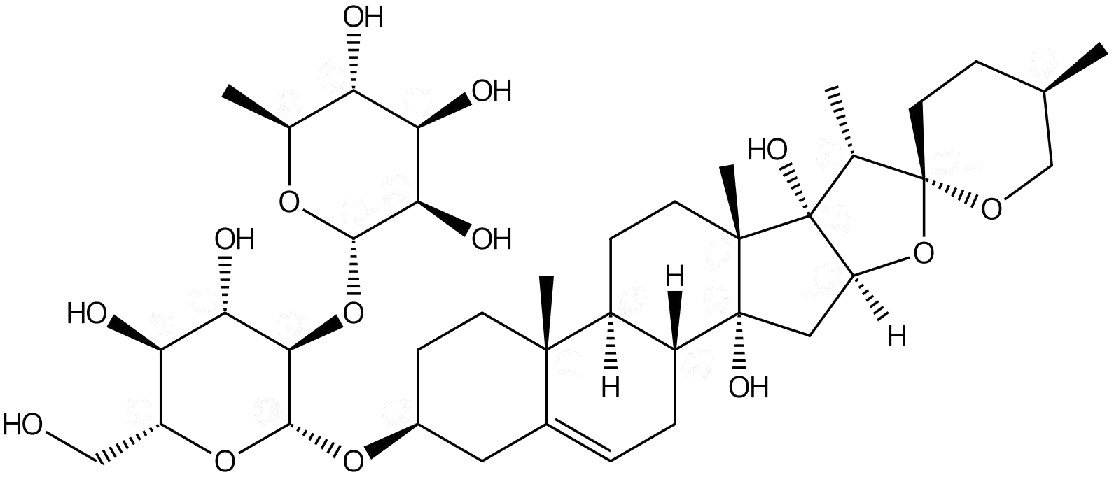 麦冬皂苷元-3-O-α-L-吡喃鼠李糖基-(1→2)-β-D-吡喃葡萄糖苷