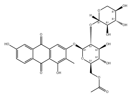 139742-39-5 |1,3,6-三羟基-2-甲基蒽醌-3-O-β-D-吡喃木糖(1→2)-β-D-