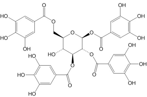 1,2,3,6-四-O-没食子酰-β-D-葡萄糖丨CAS No.79886-50-3