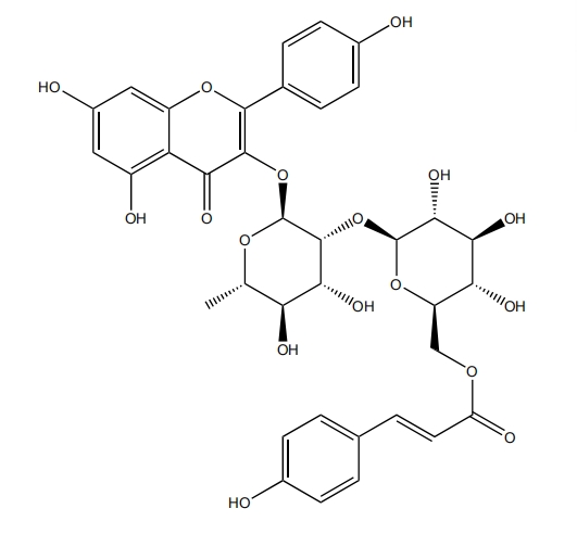 山柰酚-3-O-对香豆酰基鼠李糖葡萄糖苷 | CAS No.111957-48-3