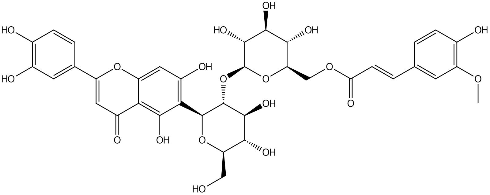 异荭草素-2''-O-(6'''-(E)-阿魏酰基)-葡萄糖苷|CAS No.220948-75-4