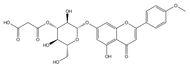 金合欢素-7-O-(3''-O-丙二酸单酰)-β-D-葡萄糖苷 | CAS 1588563-85-2