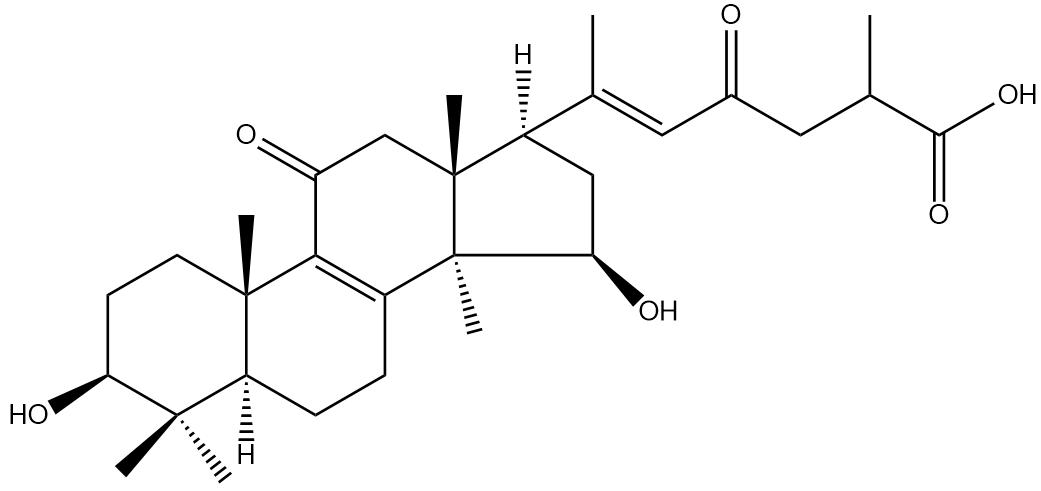 3β,15β-二羟基-11,23-二羰基-羊毛甾-8,20(22)-二烯-26-酸