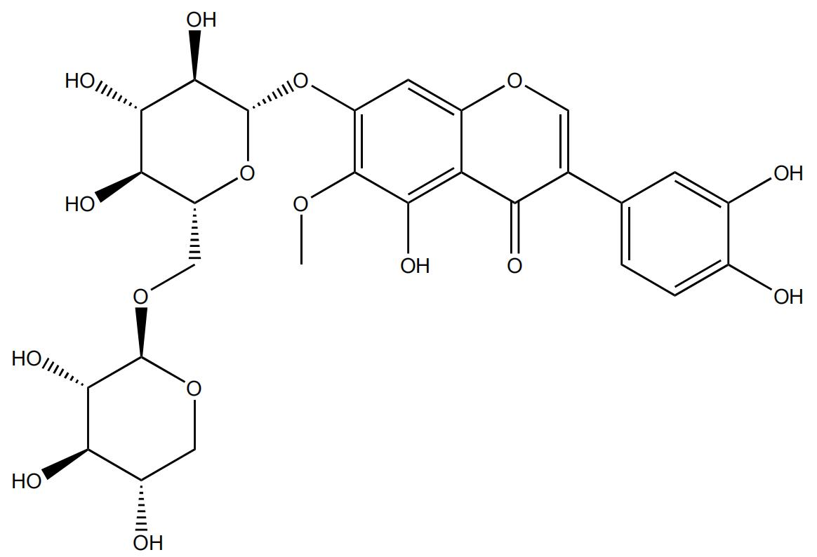 3'-羟基鸢尾黄素-7-O-β-D-木糖-(1→6)-β-D-葡萄糖苷 2408020-53-9