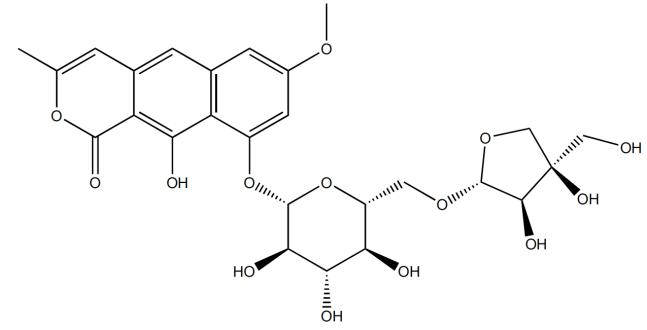 决明内酯9-O-β-D-芹糖(1→6)-O-β-D-葡萄糖苷