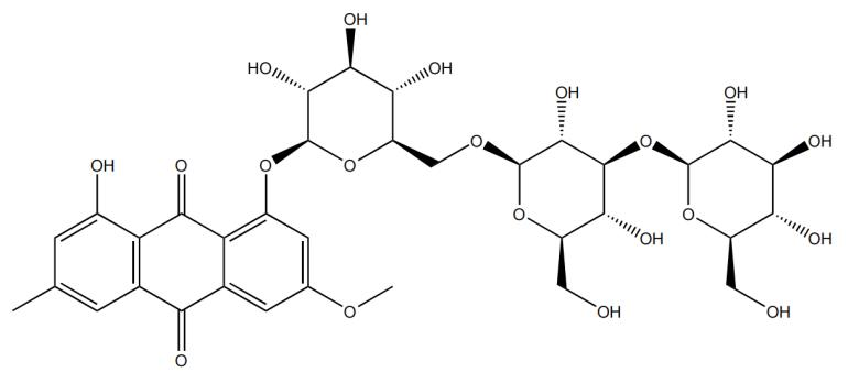 大黄素甲醚-8-O-三葡萄糖苷