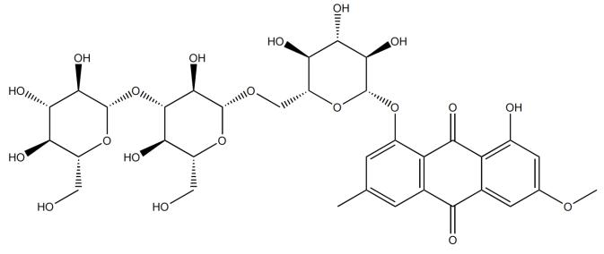 大黄素甲醚-1-O-三葡萄糖苷