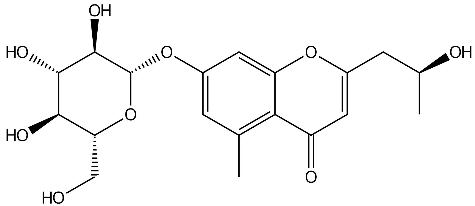 2-(2-Hydroxypropyl)-5-methylchromenone-7-O-β-D-glucopyran oside CAS:94356-36-2